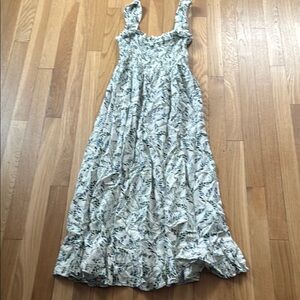 Zara linen floral dress XS